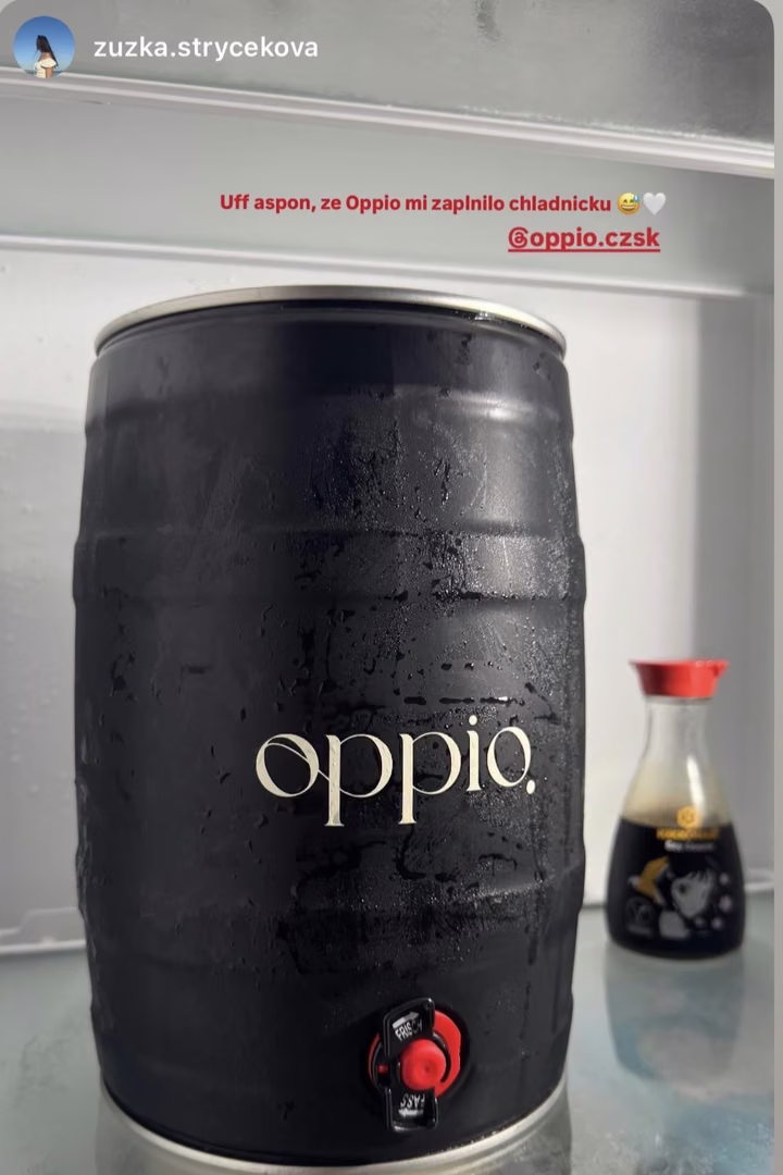 Vychladený Kombucha KEG oppio. v chladničke